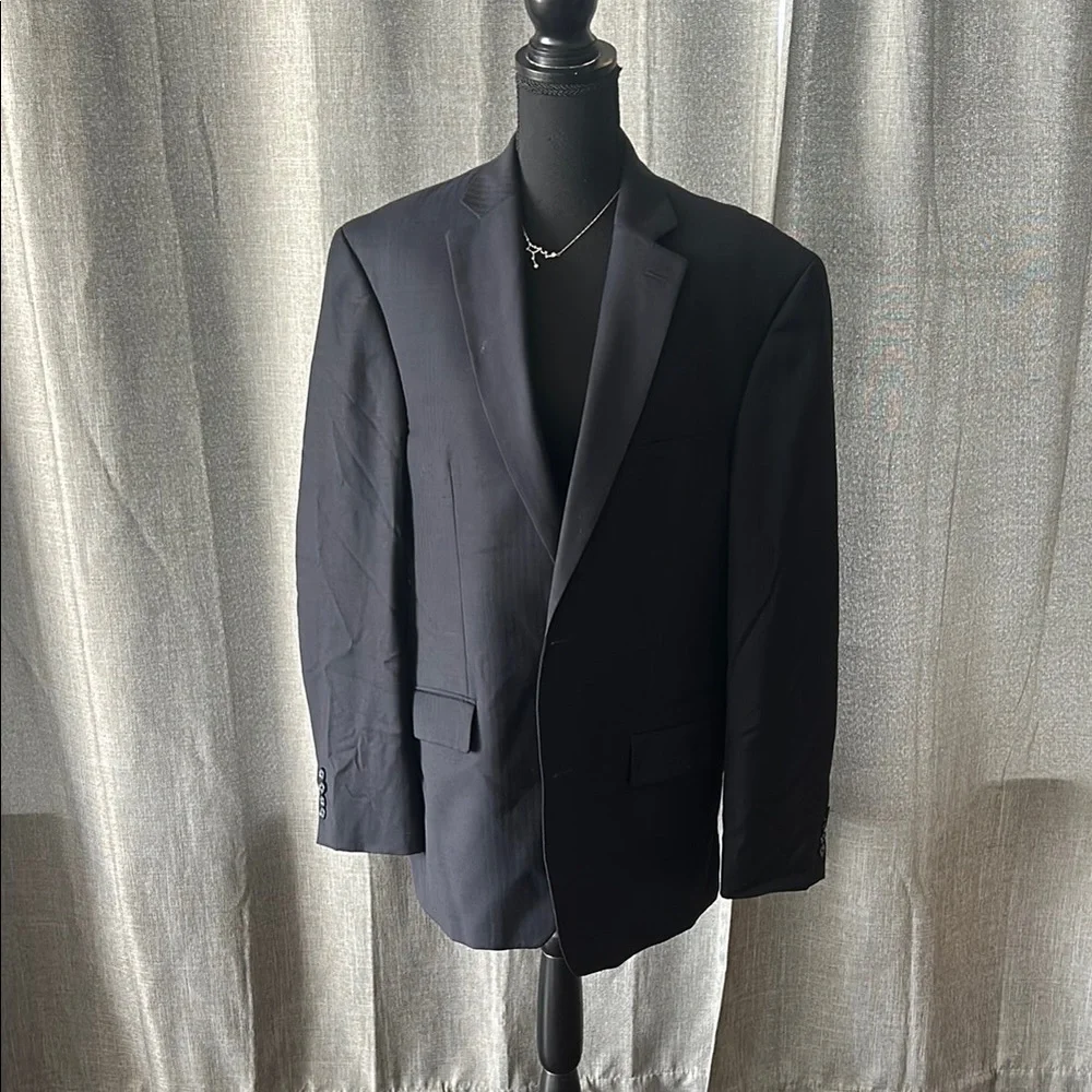 Tasso Elba Black Sport Coat with Structured Shoulders